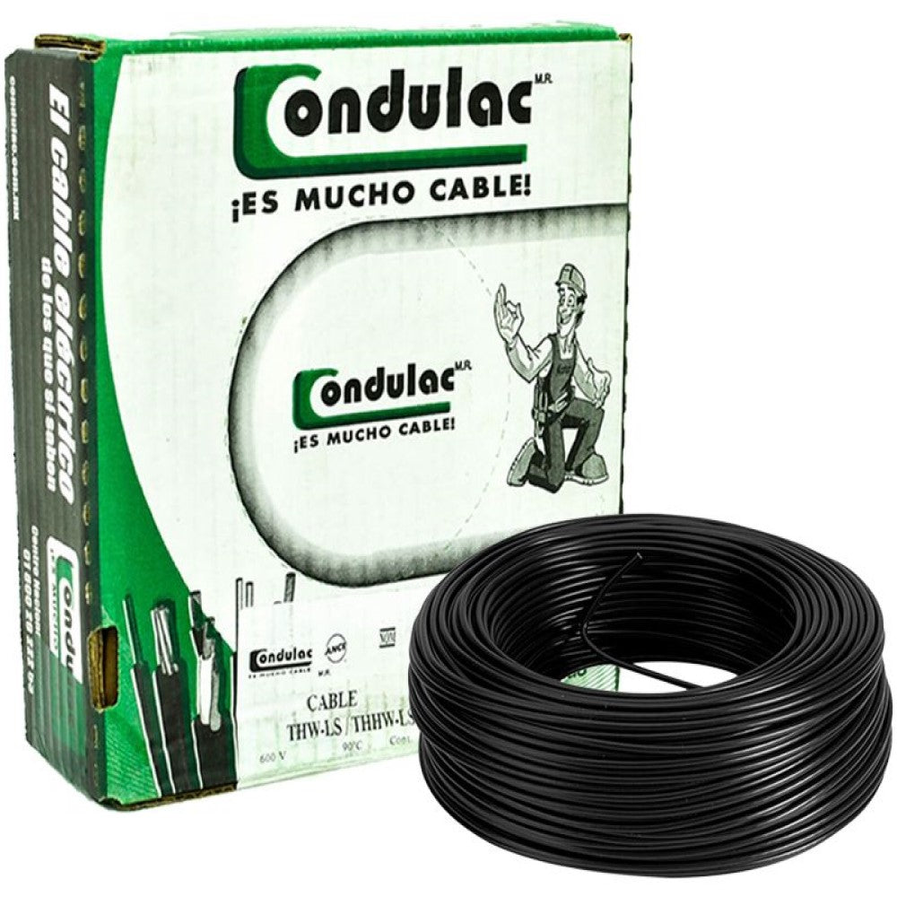 CAJA CABLE THW CALIBRE  8 NEGRO ANTIFLAMA 721 CONDULAC