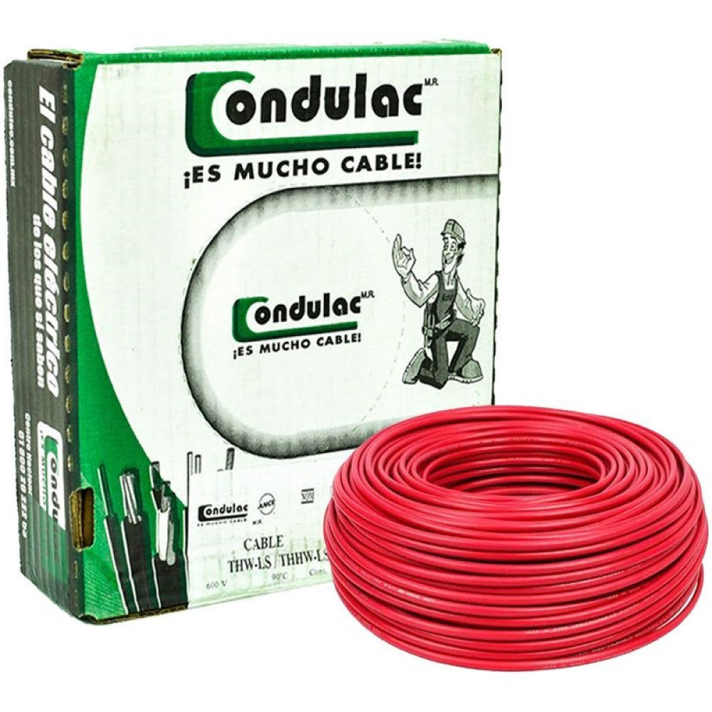 CAJA CABLE THW CALIBRE  10 ROJO ANTIFLAMA 753 CONDULAC