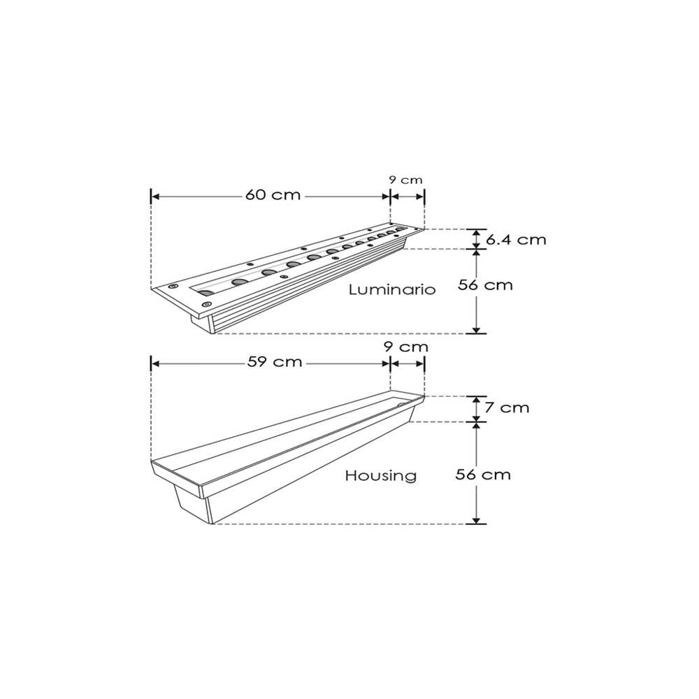 LUMINARIO DE PISO SOBREPONER 18W. 12LEDS. DIRIGIBLE BLANCO CALIDO INCLUYE HOUSING