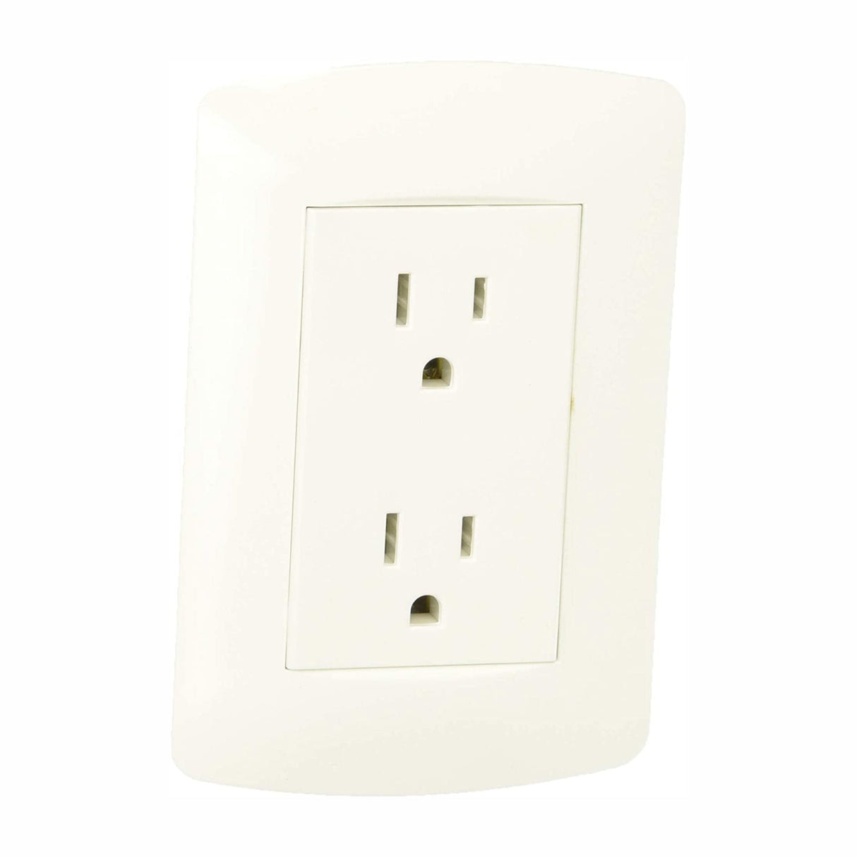 CONTACTO DUPLEX CON TIERRA CON PLACA BLANCO LEVITON