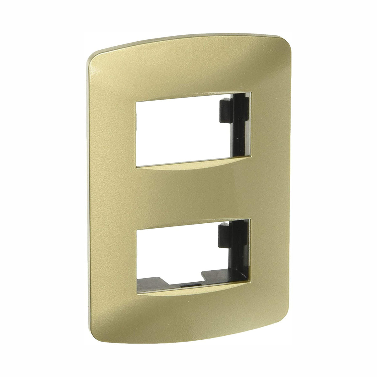 PLACA 2 MODULOS CHAMPAGNE LEVITON