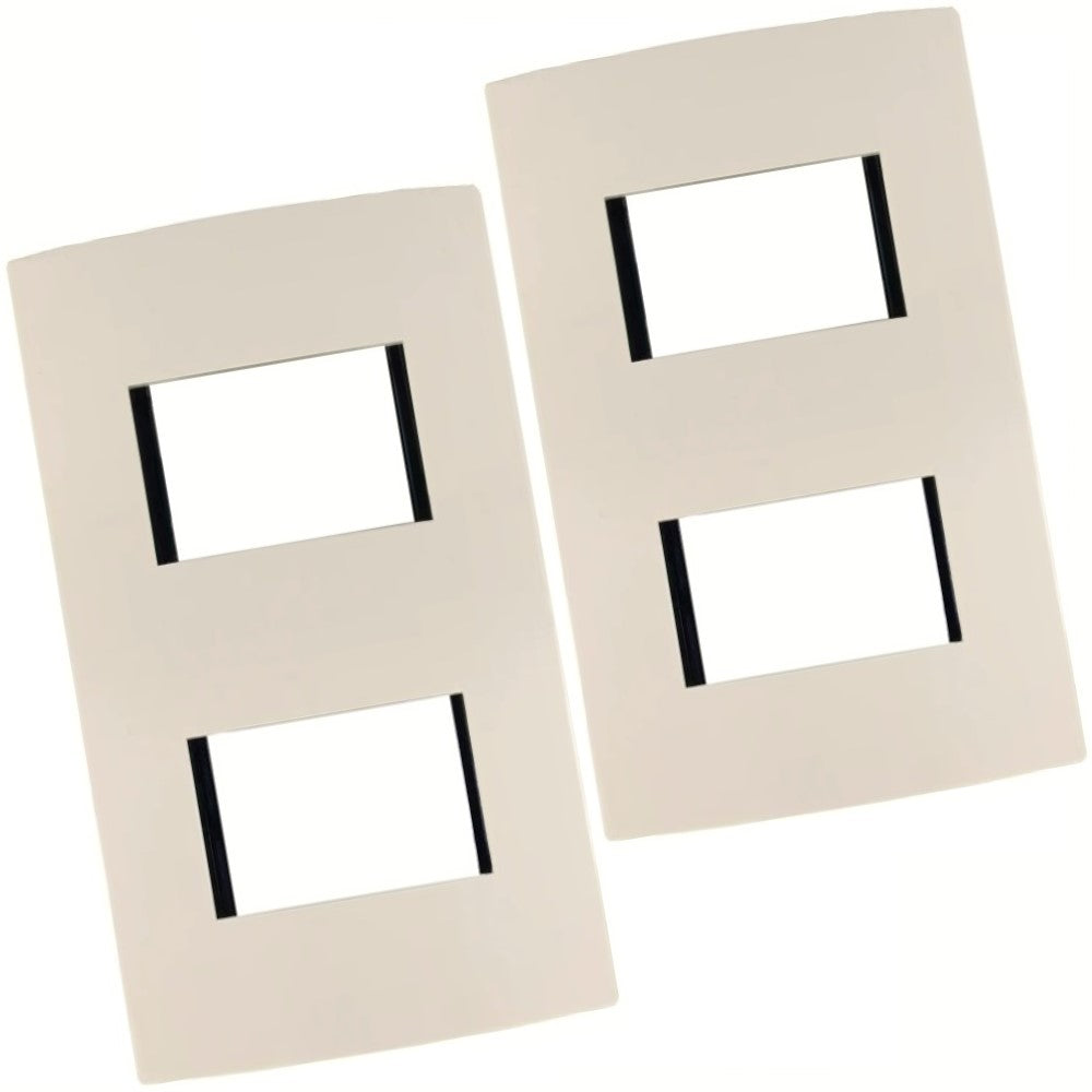 PLACA 2 MODULOS MARFIL MODULAR ULTRA LEVITON
