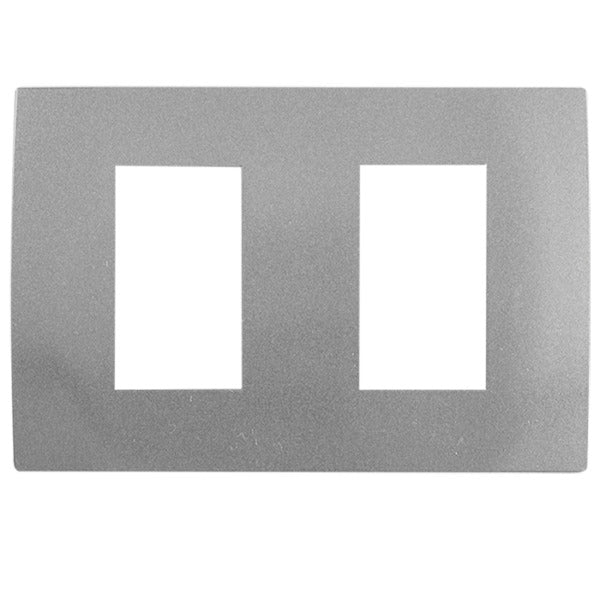 PLACA 2 MODULOS ALUMINIO MODULAR ULTRA LEVITON