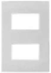 PLACA 2 MODULOS BLANCO PERLADO MODULAR ULTRA LEVITON