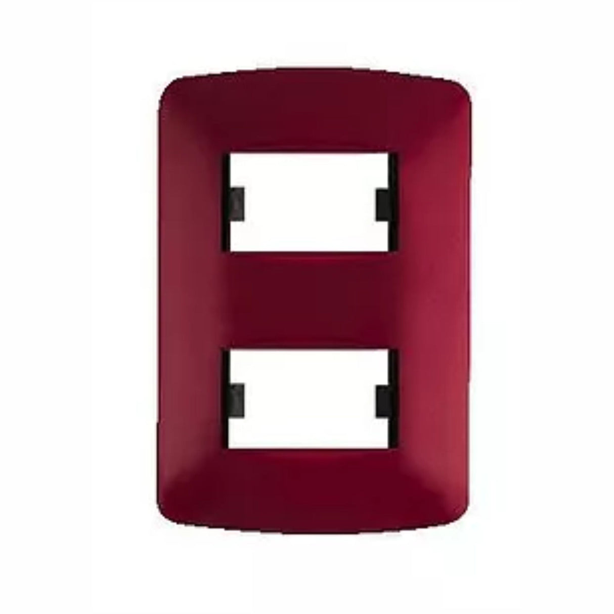 PLACA 2 MODULOS PULIDO ROJO TERRACOTA LEVITON
