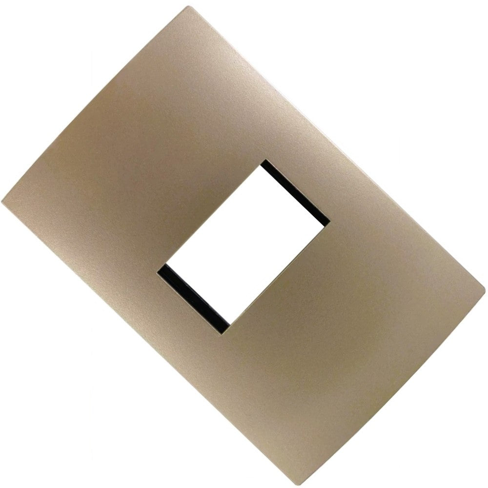 PLACA 1 MODULO BRONCE CLARO MODULAR ULTRA LEVITON