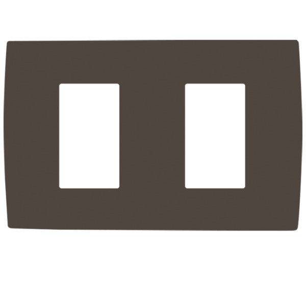 PLACA 2 MODULOS CHOCOLATE MODULAR ULTRA LEVITON