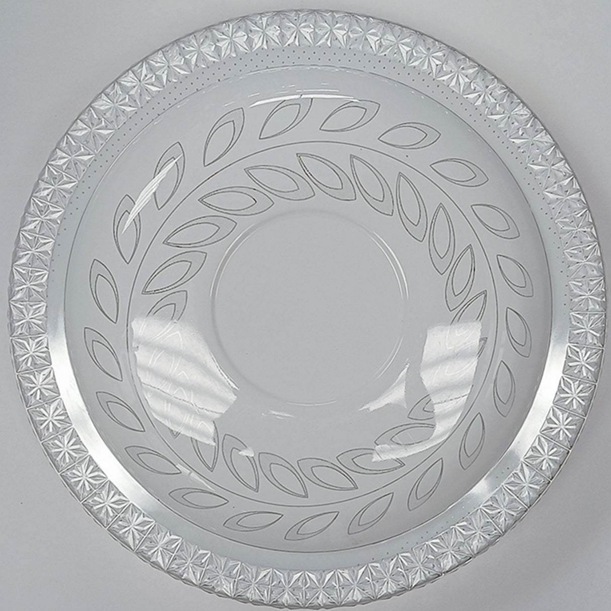 PANERA LED 24W CORONA CRISTAL 127V 3 TEMPERATURAS DE LUZ MUNDO LUCIDO