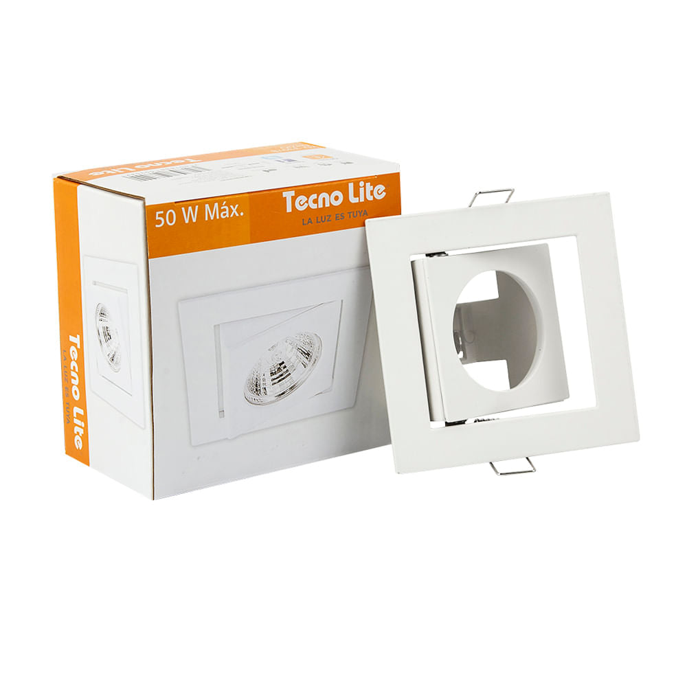 LÁMPARA DE INTERIROR EMPOTRABLE ANZIO TECNOLITE POTENCIA MÁXIMA 50W BASE GX5.3 FOCO MR16 NO INCLUIDO