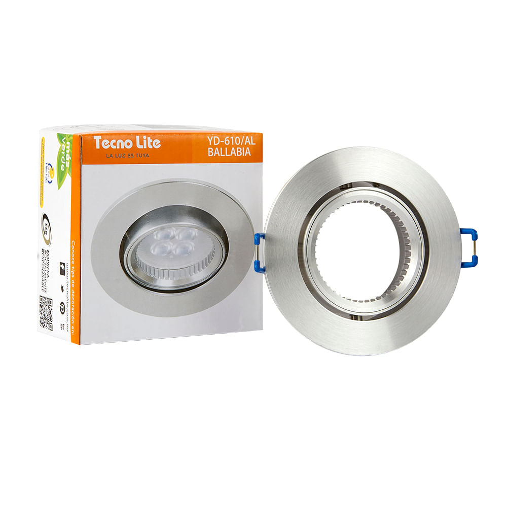 LÁMPARA DE INTERIROR EMPOTRABLE BALLABIA TECNOLITE POTENCIA MÁXIMA 50W BASE GX5.3 FOCO MR16 NO INCLUIDO