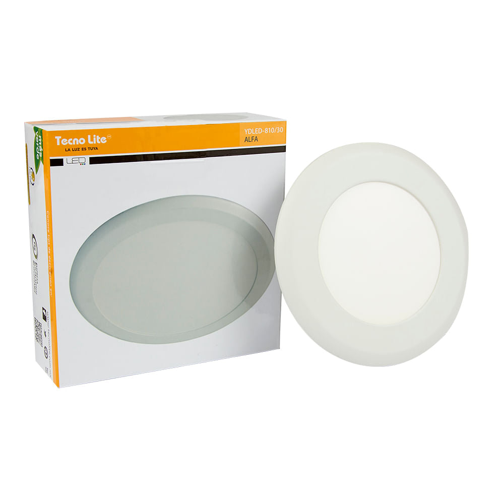 LÁMPARA EMPOTRABLE LED TECNOLITE ALFA 6W LUZ SUAVE CÁLIDA