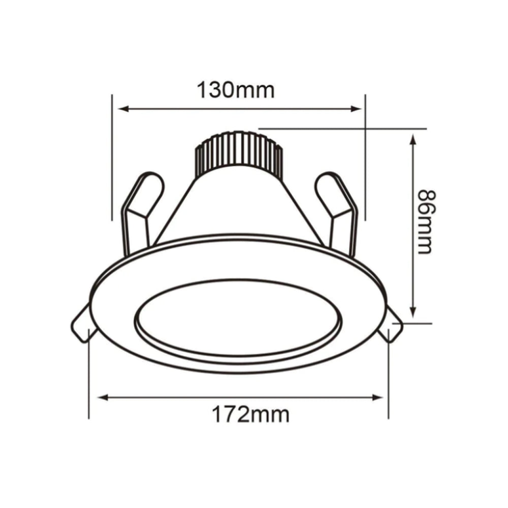 LAMPARA EMPOTRABLE DOWNLIGHT O BOTE INTEGRAL 8 CM FOCO INCLUIDO LED 9 W LUZ CALIDA BRILLANTE BASE E27 YDMLED-1508/30/BL