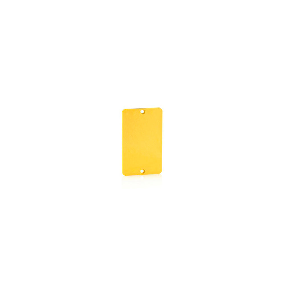 PLACA CIEGA PARA CAJA PORTATIL DE 1 GANG AMARILLA LEVITON