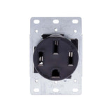 RECEPTACULO SENC. 3P-4H 50A. 125-250V. GRADO IND. 14-50R NEGRO LEVITON
