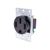 RECEPTACULO SENC. 3P-4H 50A. 125-250V. GRADO IND. 14-50R NEGRO LEVITON