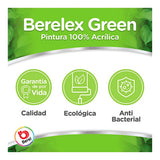 PINTURA 100% ACRILICA  BERELEX GREEN BLANCO/PASTEL MATE SERIE 2300 ACRILICA ANTIBACTERIAL CUBETA 19LT