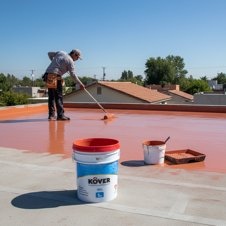 IMPERMEABILIZANTE KOVER CRYL TERRACOTA SERIE 2600 5 AÑOS CUBETA 19LT *** OFRECER 004805-6 ***