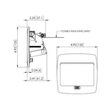 PLACA POP UP NIQUEL PULIDO C/ RECEPTACULO DUPLEX  TR 15A MCA  LEVITON
