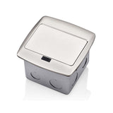 PLACA POP UP NIQUEL PULIDO CON RECEPTACULO DUPLEX  TR 20A LEVITON