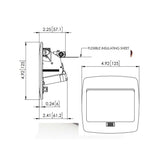 PLACA POP UP BRONCE CON RECEPTACULO DUPLEX  TR 15A MCA  LEVITON
