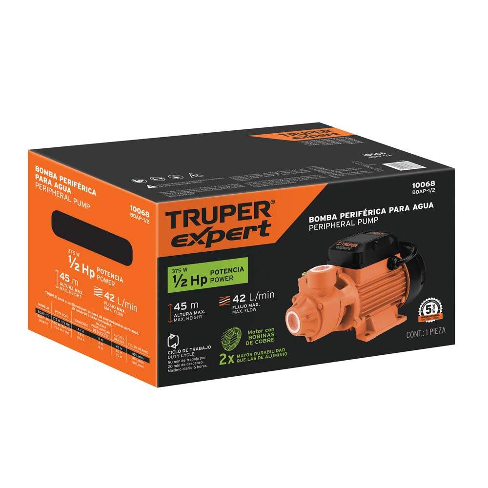 BOMBA PERIFERICA 1/2 HP TRUPER EXPERT