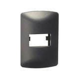 PLACA UN MODULO TEXTURA PULIDO GRAFITO MODULAR PLUS LEVITON X11-25000-GR1