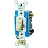 APAGADOR DE PALANCA SILEN. INDUSTRIAL 1 POLO 15A/120-277V. MARFIL LEVITON