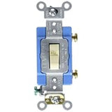 APAGADOR DE PALANCA SILEN. INDUSTRIAL 1 POLO 15A/120-277V. MARFIL LEVITON