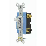 APAGADOR DE PALANCA SILENCIOSO INDUSTRIAL 3 POLOS 15A/120-277V. BLANCO LEVITON