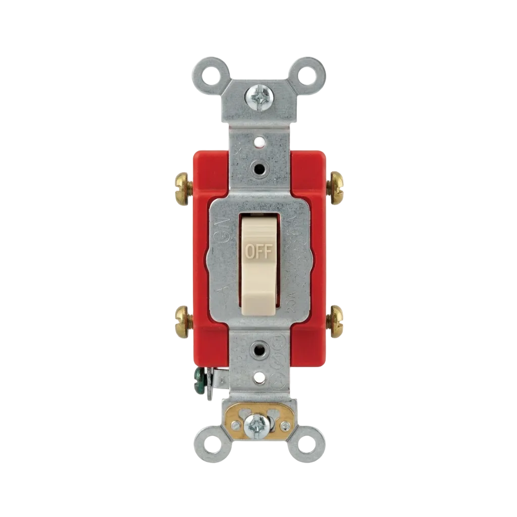 INT. DE PALANCA INDUSTRIAL 1P 20A. 120/227V LATERAL Y POST. MARFIL