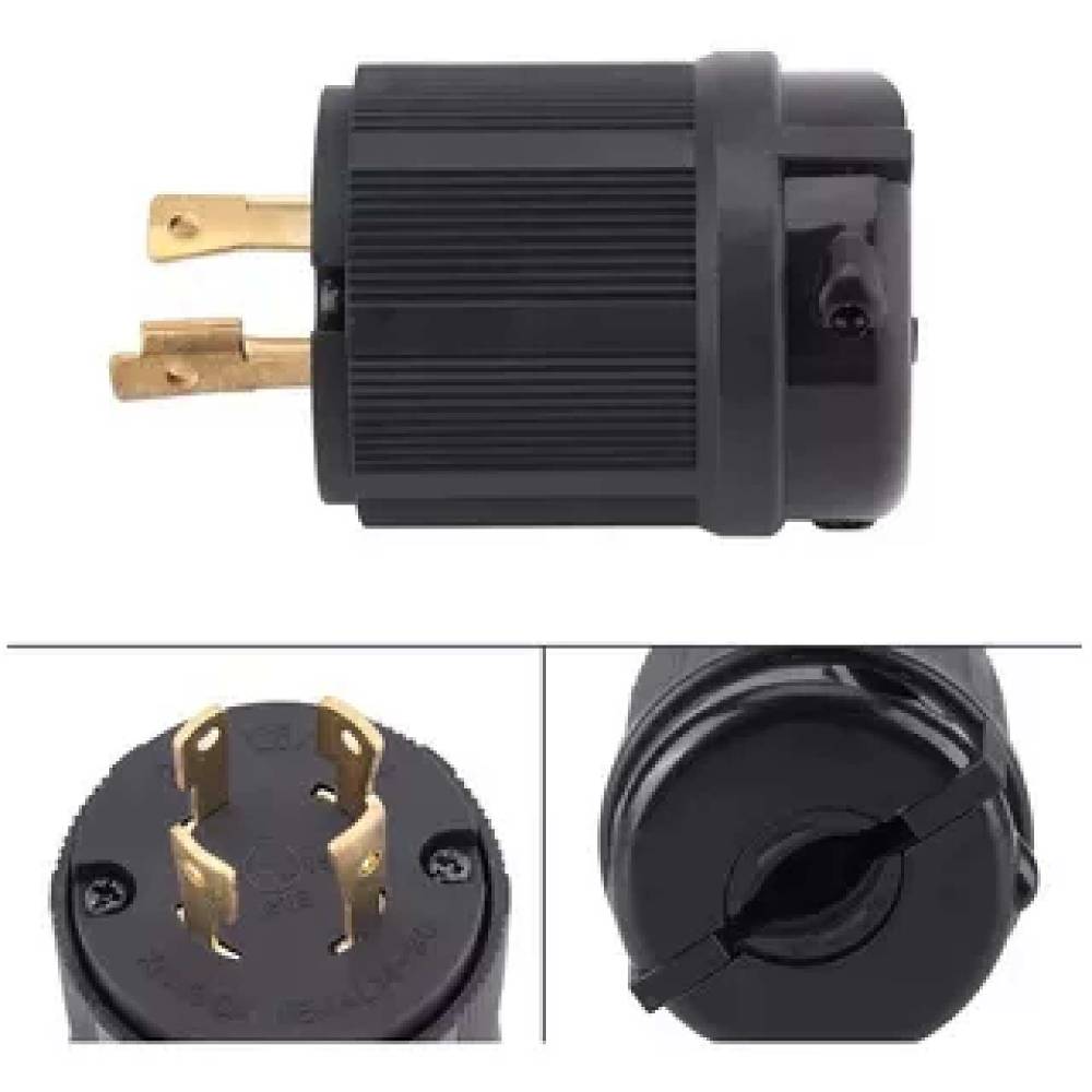 CLAVIJA INDUSTRIAL MEDIA VUELTA 3P-4H 20A/250V. *** OFRECER L1520P *** LEVITON