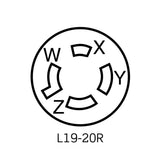 CONTACTO FIJO 4P-4H 20A/277-480V. NEGRO 02450-000 LEVITON