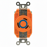 CONTACTO INDUSTRIAL MEDIA VUELTA TIERRA AISLADA 2P-3H 30A/250V. *** OFRECER AHL630P *** LEVITON