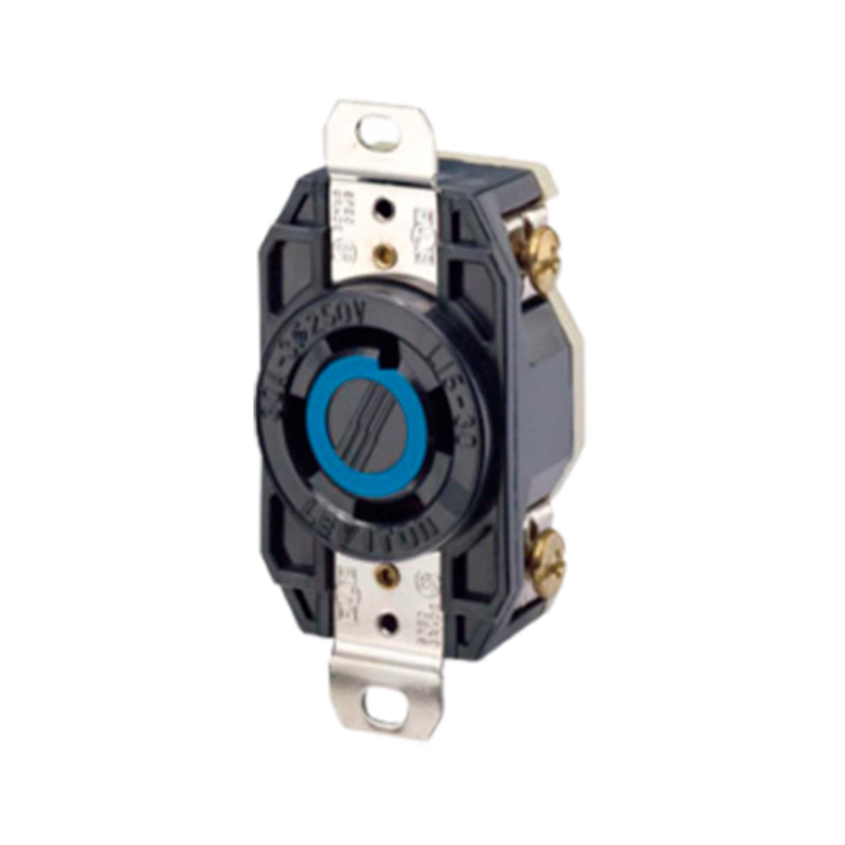 CONTACTO INDUSTRIAL MEDIA VUELTA TIERRA AISLADA 2P-3H 30A/250V. *** OFRECER AHL630P *** LEVITON