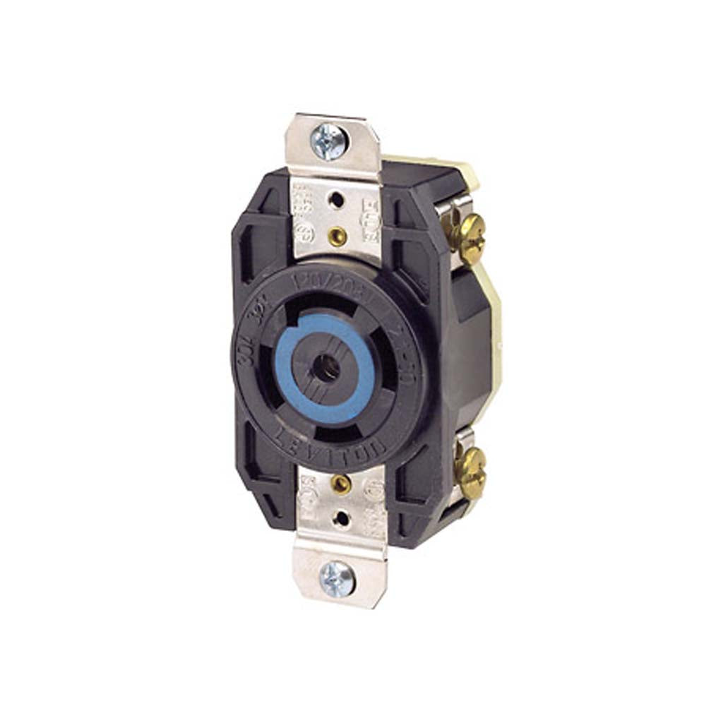 CONTACTO INDUSTRIAL FIJO 4P-5H 30A/120-208V. LEVITON