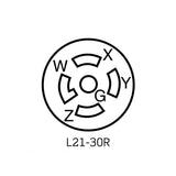 CONTACTO INDUSTRIAL FIJO 4P-5H 30A/120-208V. LEVITON