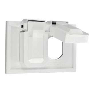 PLACA DUPLEX RESISTENTE A LA INTEMPERIE BLANCA *** OFRECER S1962 *** LEVITON
