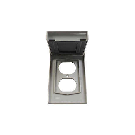 PLACA DUPLEX RESISTENTE A LA INTEMPERIE GRIS LEVITON