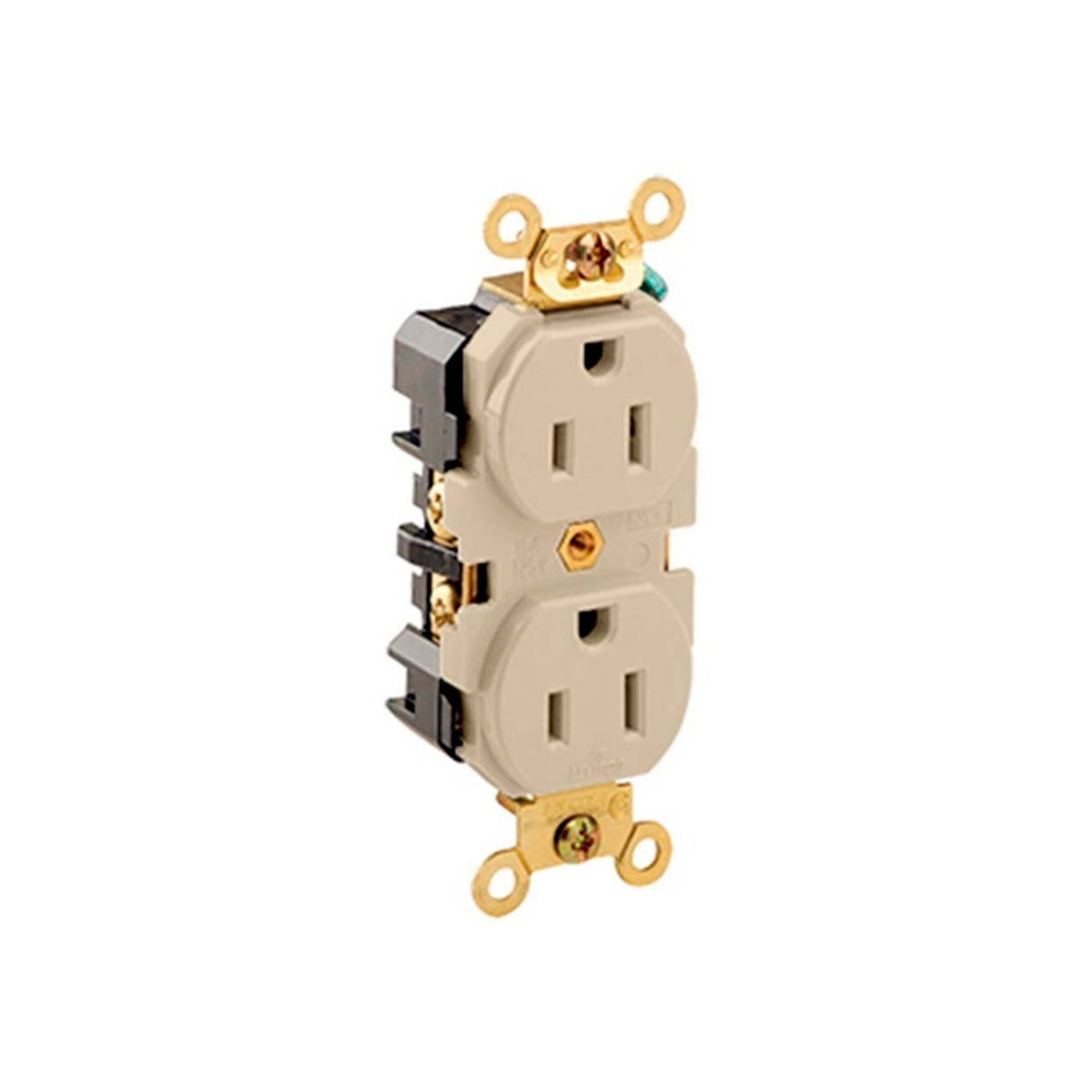 CONTACTO DUPLEX GRADO INDUSTRIAL PARA TRABAJOS EXTRAPESADOS COLOR MARFIL LEVITON *** OFRECER HBL5262I O LEV296 ***