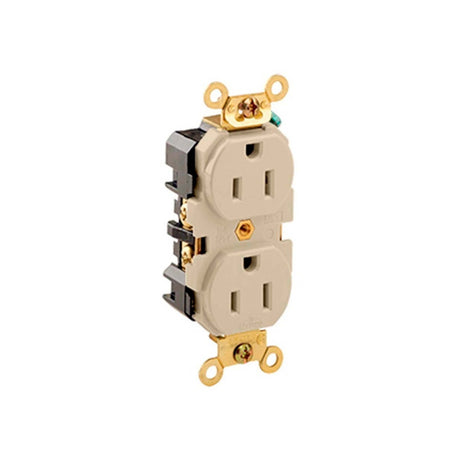 CONTACTO DUPLEX GRADO INDUSTRIAL PARA TRABAJOS EXTRAPESADOS COLOR MARFIL LEVITON *** OFRECER HBL5262I O LEV296 ***