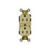 CONTACTO DUPLEX GRADO INDUSTRIAL PARA TRABAJOS EXTRAPESADOS COLOR MARFIL *** OFRECER HBL5262I *** LEVITON