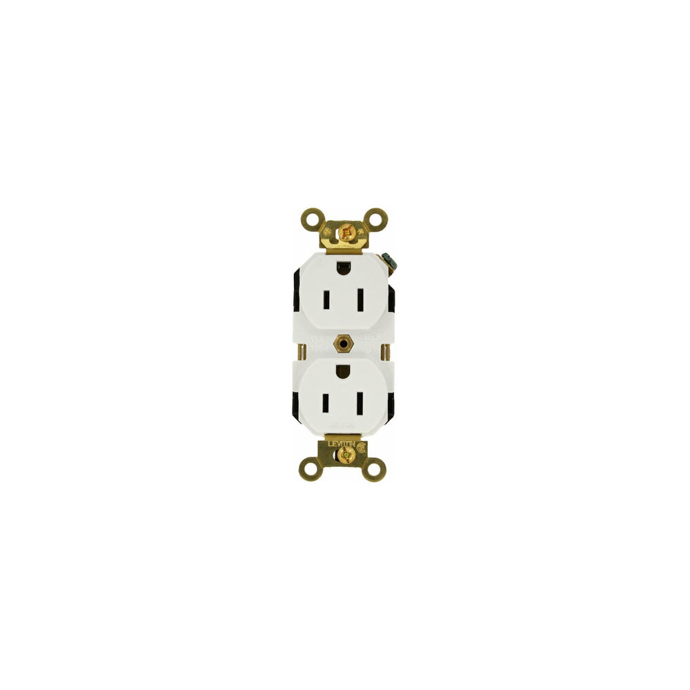 CONTACTO DUPLEX GRADO INDUSTRIAL PARA TRABAJOS EXTRAPESADOS COLOR BLANCO *** OFRECER HBL5262W *** LEVITON