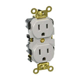 CONTACTO DUPLEX GRADO INDUSTRIAL PARA TRABAJOS EXTRAPESADOS COLOR GRIS LEVITON *** OFRECER 05262-00W ***