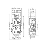CONTACTO DUPLEX GRADO INDUSTRIAL PARA TRABAJOS PESADOS COLOR MARFIL ENTRADA RECTA *** OFRECER HBL5362I *** LEVITON