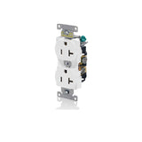 CONTACTO DUPLEX GRADO INDUSTRIAL PARA TRABAJOS PESADOS COLOR ENTRADA RECTA BLANCO *** OFRECER HBL5362W O AH5362W *** LEVITON