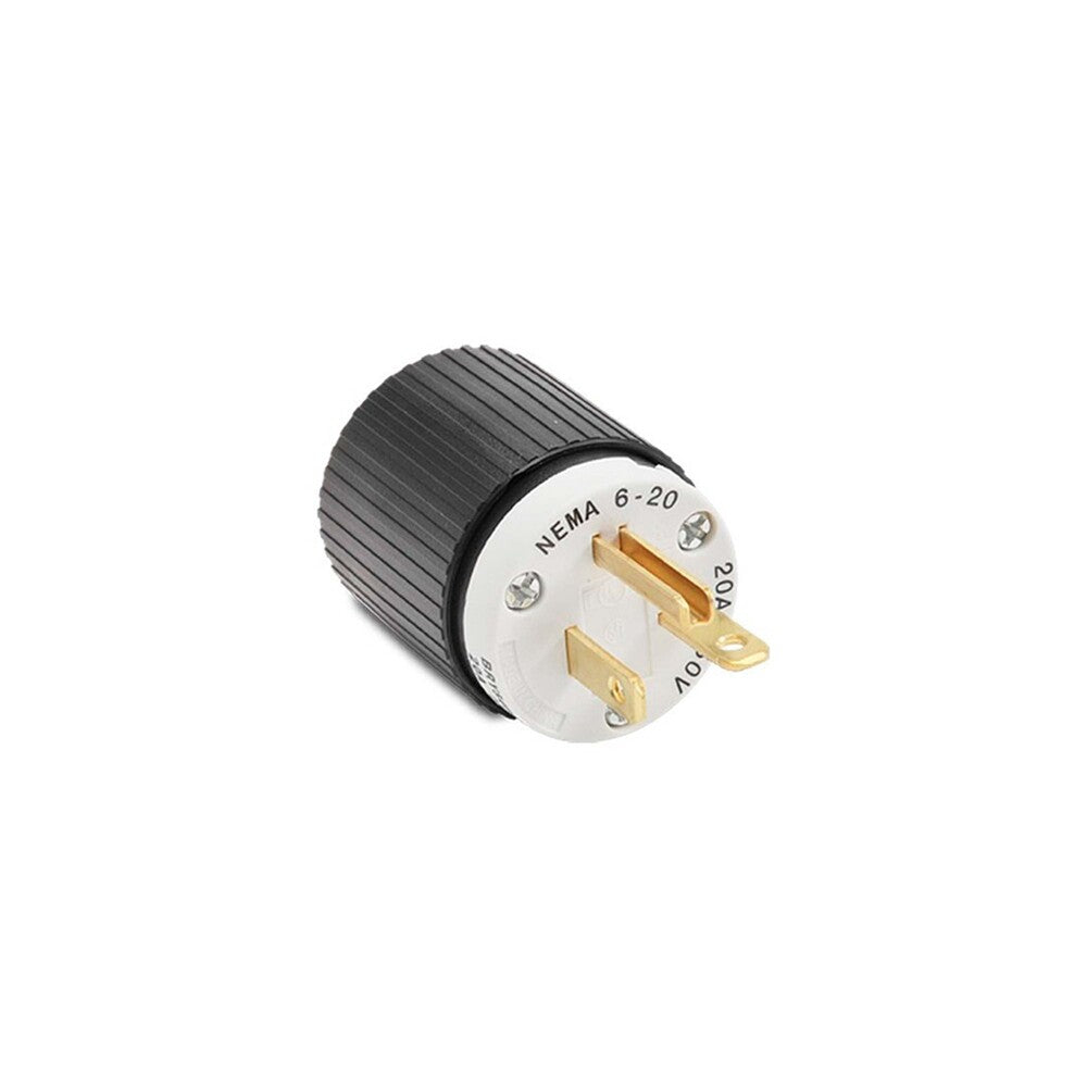 CLAVIJA ENTRADA RECTA IND 20A 250V 2P3H NEMA 6-20P BCO Y NEGRO  MCA. LEVITON