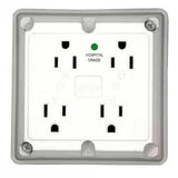 RECEPTACULO 4 EN 1SUPRESOR DE PICOS COM-IND 15A 125V 2P3H 36K  MARFIL