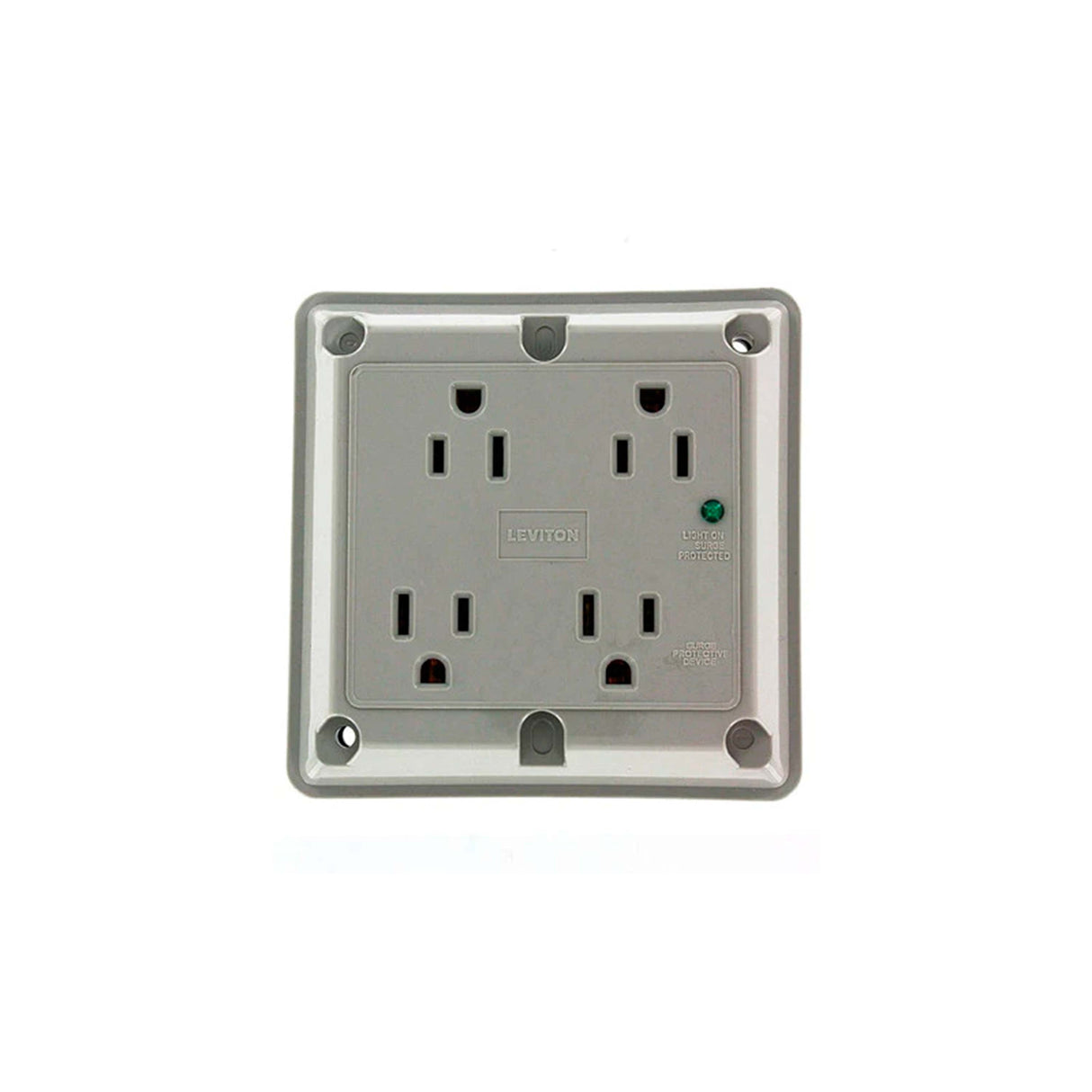 CONTACTO 4 EN 1 SUPRESOR PICOS 2P-3H 15A/125V. GRIS 05480-0GY LEVITON