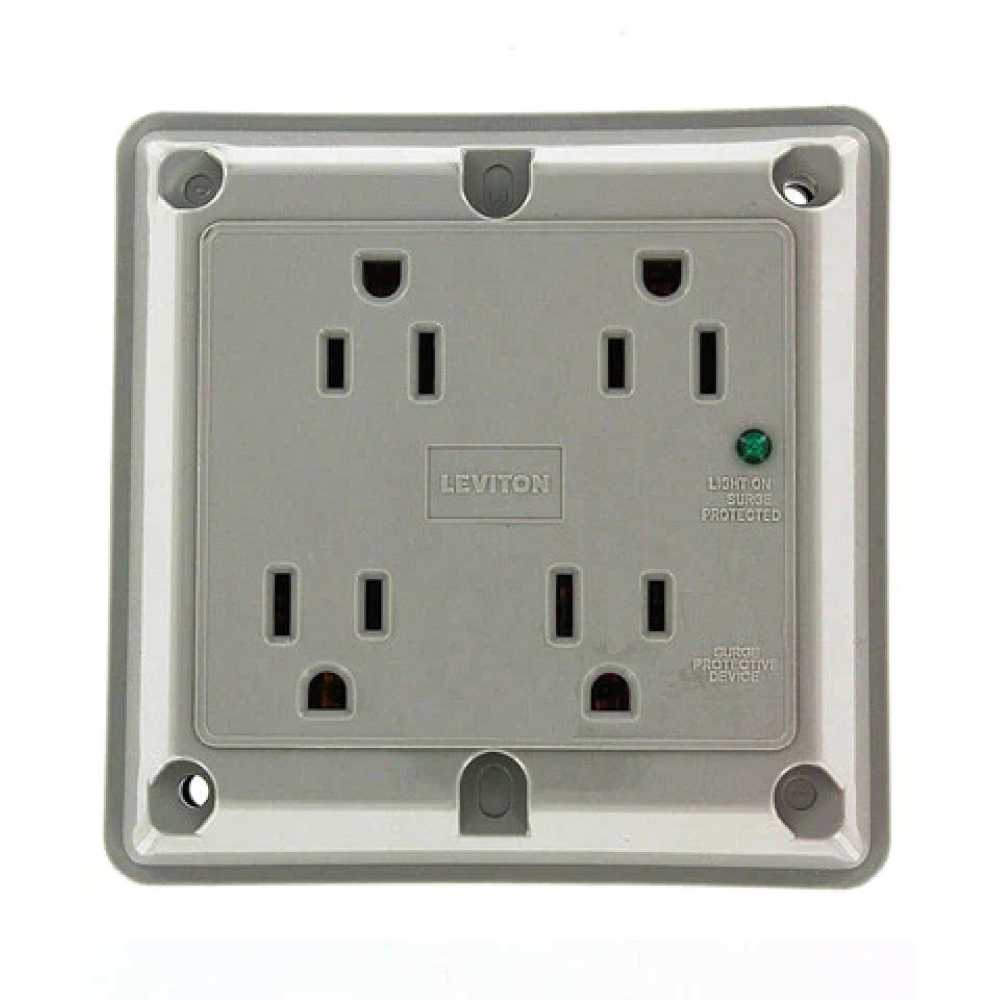 CONTACTO 4 EN 1 SUPRESOR PICOS 2P-3H 15A/125V. GRIS 05480-0GY LEVITON