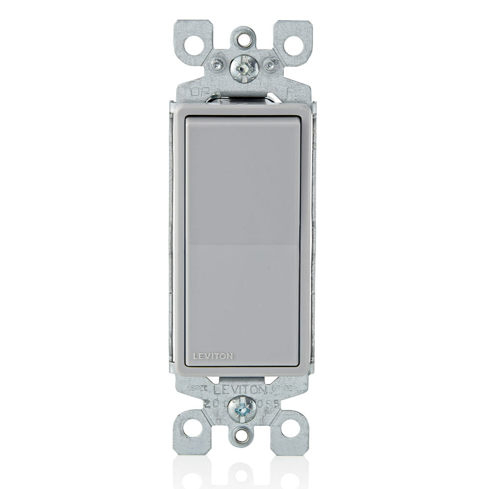APAGADOR SENCILLO DECORA 15A-120/277V GRIS (NO INCLUYE PLACA) LEVITON
